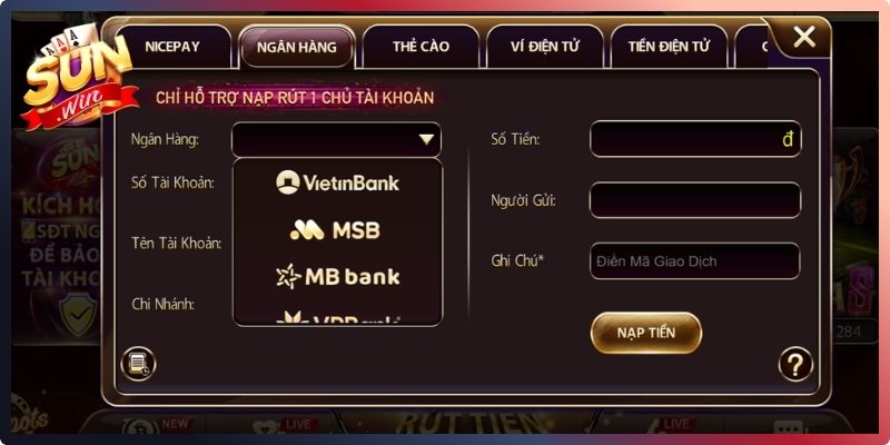 Giao dịch với ngân hàng