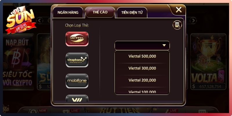 Giao dịch với thẻ cào
